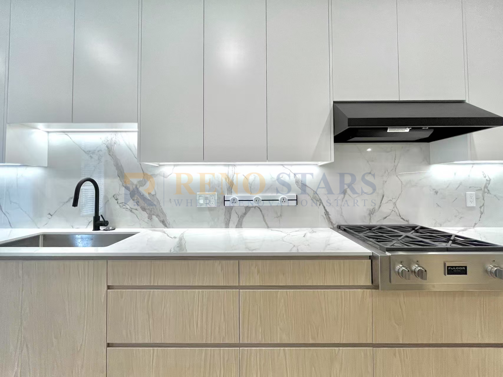 Custom Kitchen Renovation with Black Fixtures - After 3