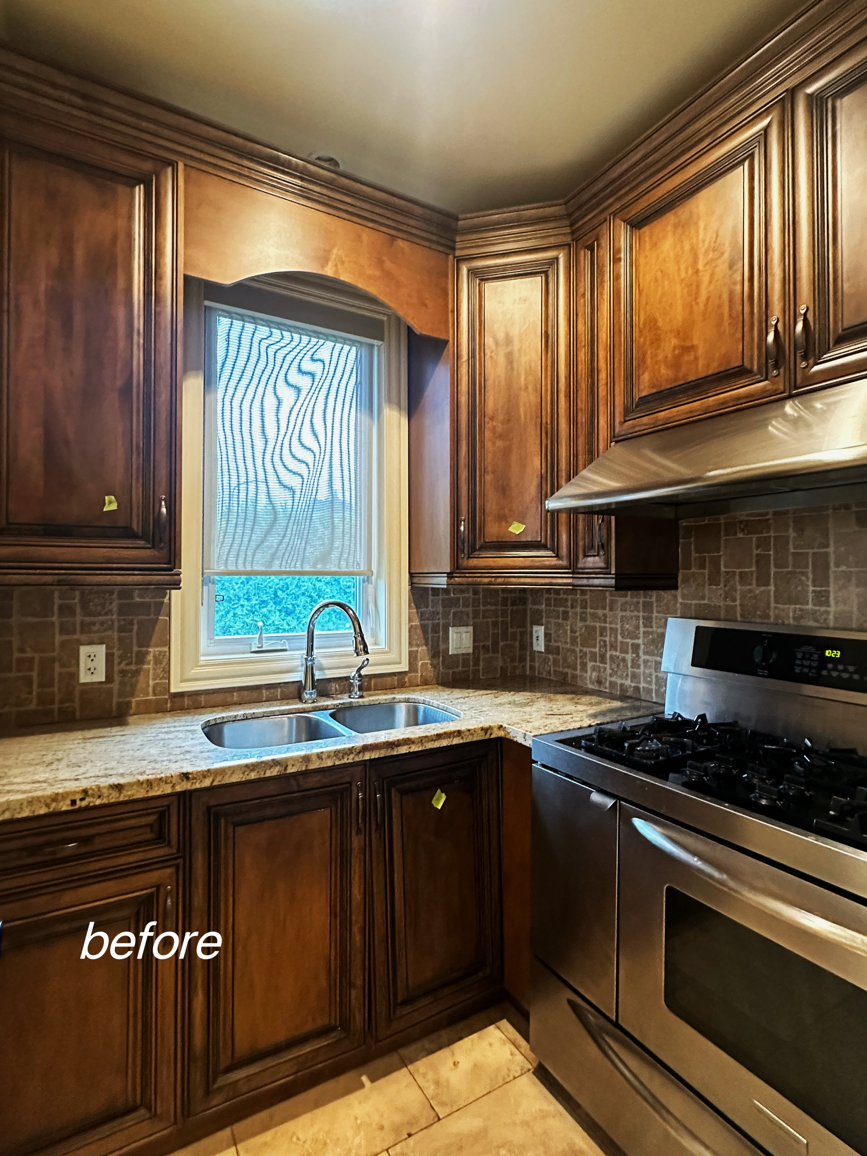 Custom Kitchen Renovation with Gold Fixtures - Before 3
