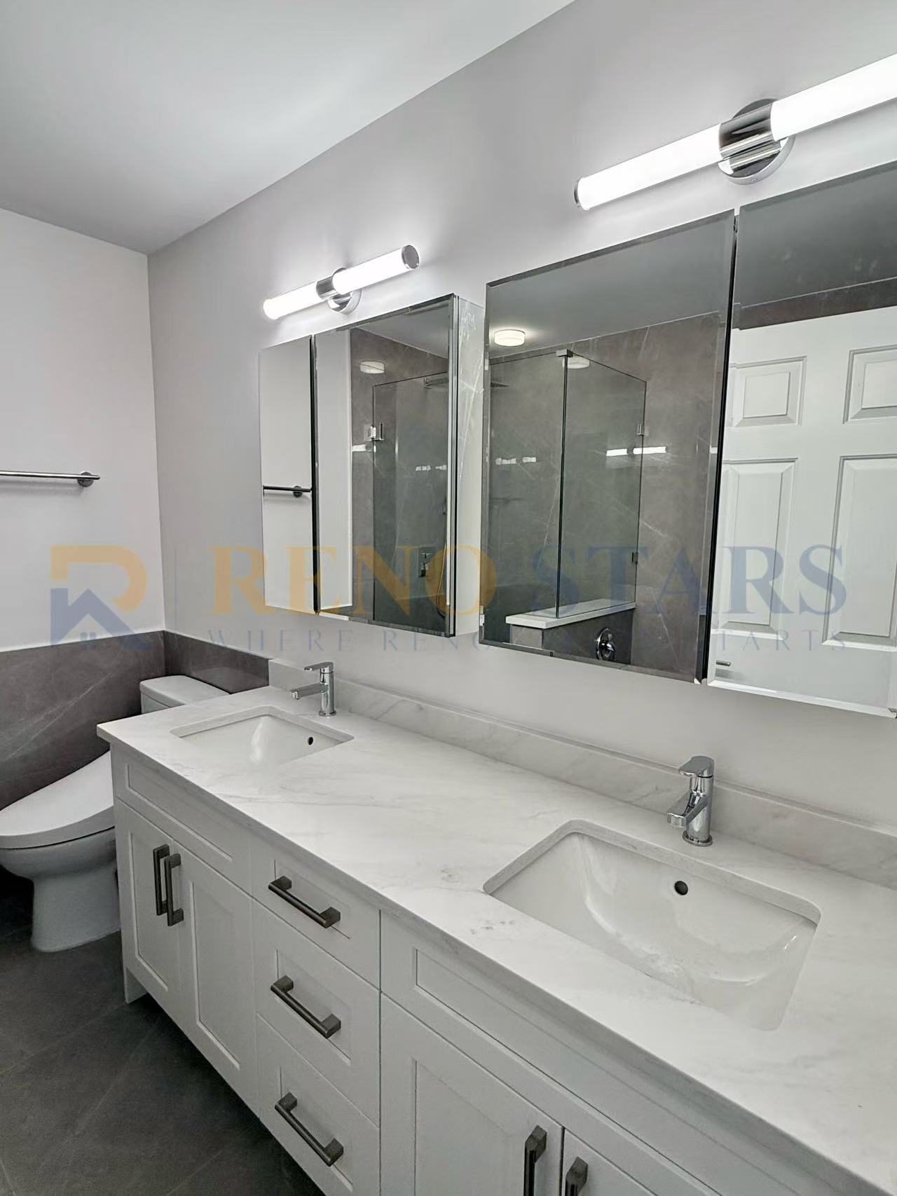 Two Bathroom Renovation with Custom Features